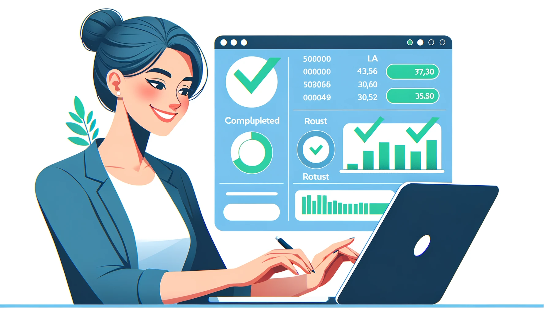 Accountant reviewing fully automated bank reconciliation dashboard