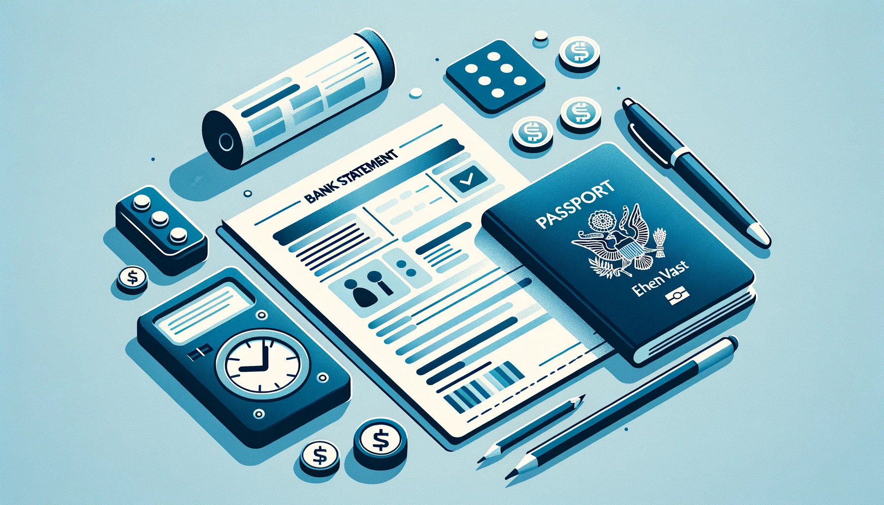 Clean bank statement prepared for Schengen visa application