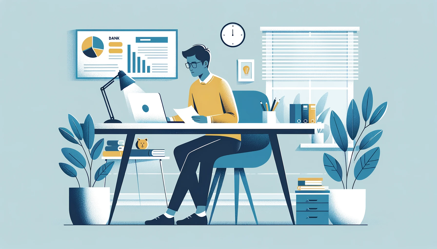 Freelancer doing bookkeeping from bank statement only with no invoices on a laptop