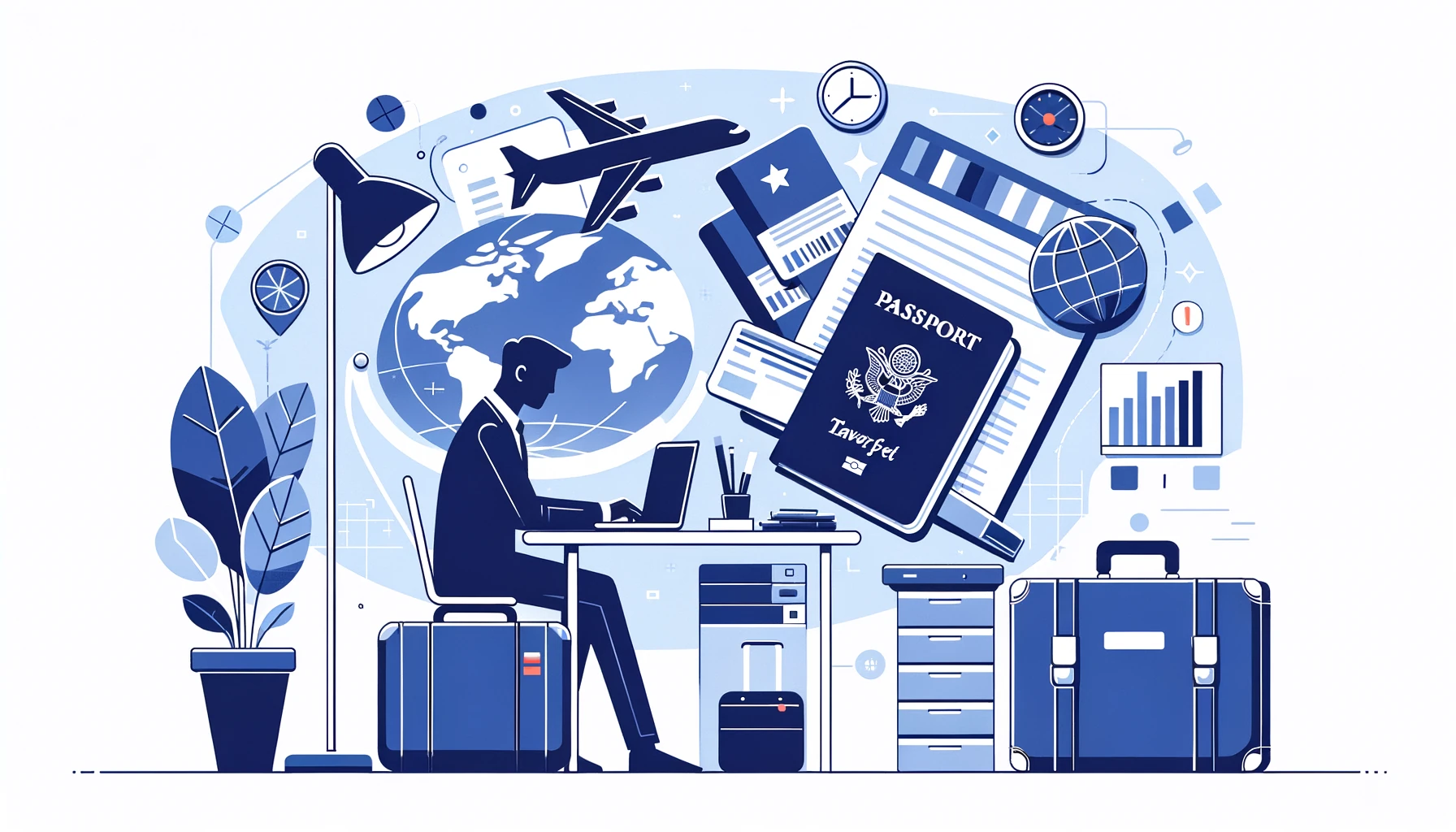 Traveler organizing bank statements for Schengen visa proof of funds application