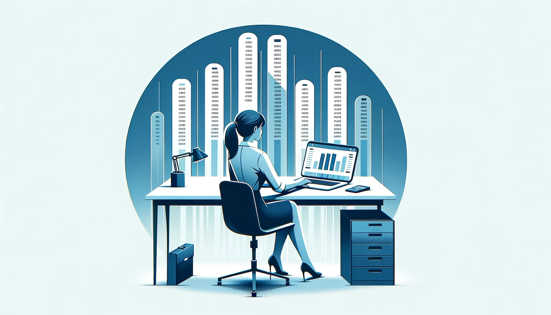 Bookkeeper reviewing automatically categorized bank transactions on a laptop screen