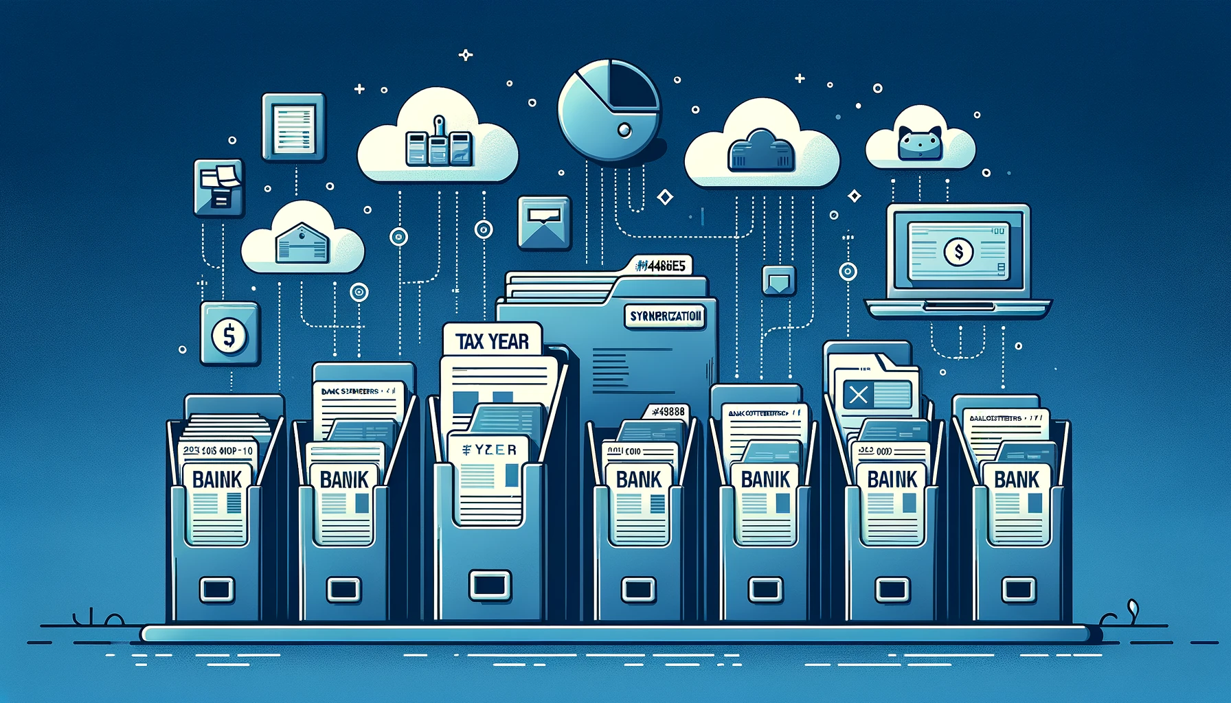 Organized digital bank statement archive for self-employed tax record keeping