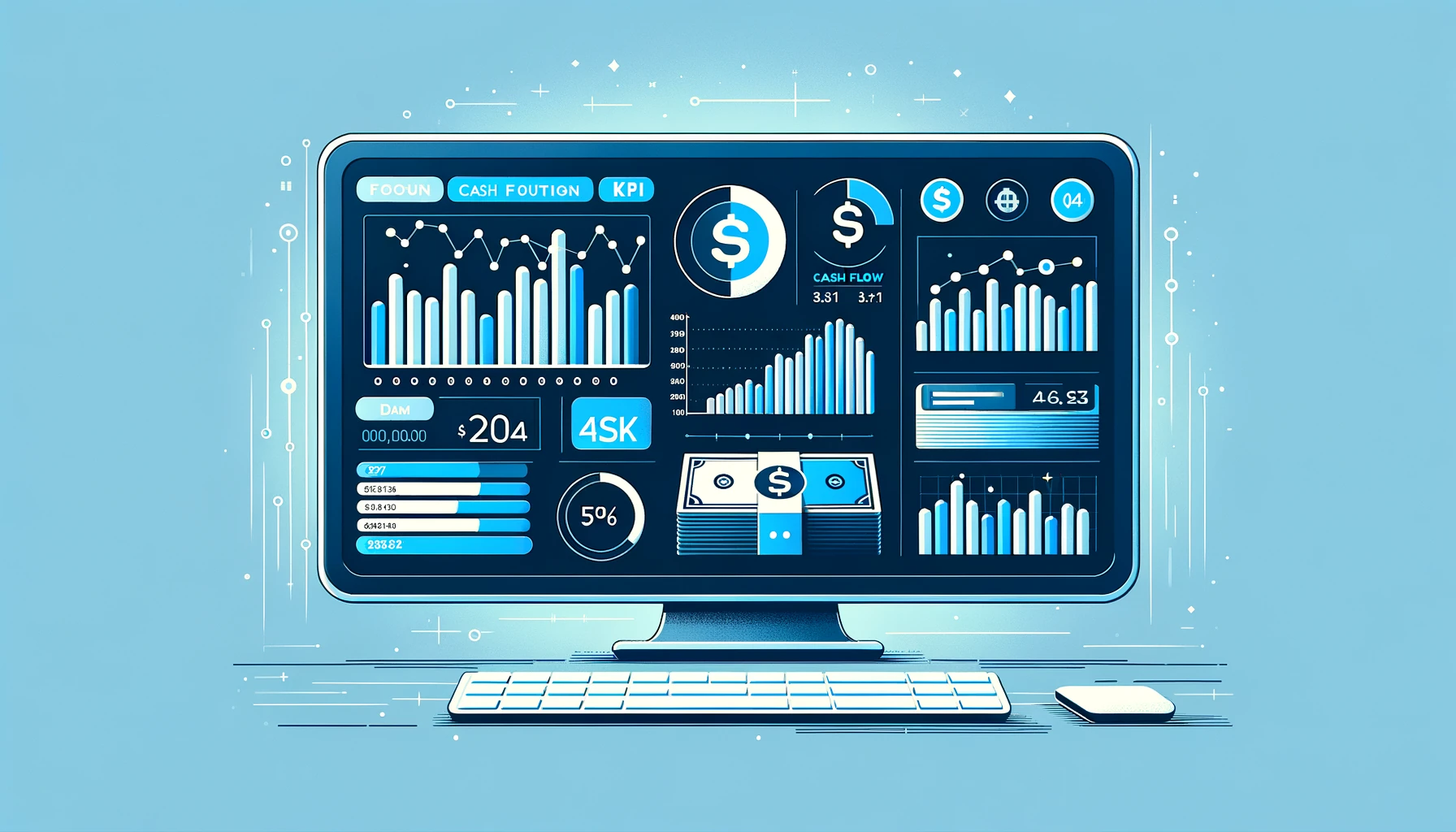 Simple cash flow dashboard built from bank statement data for small business