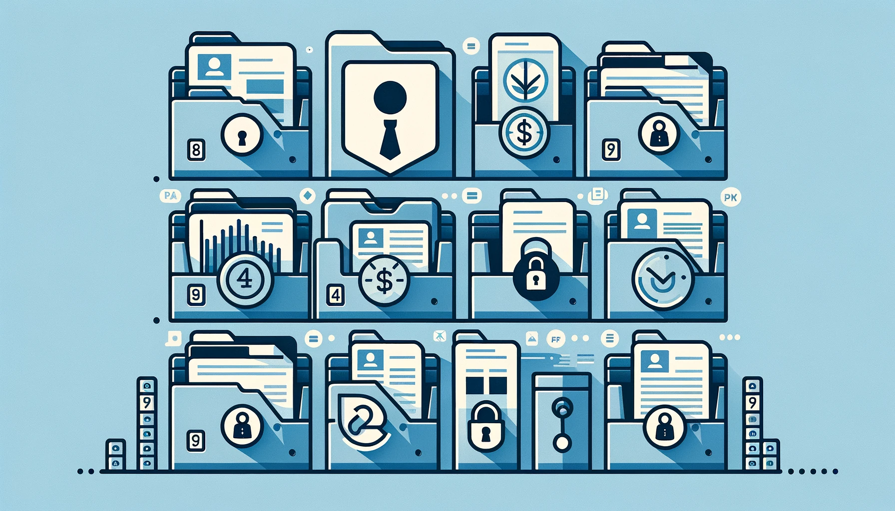 Organized digital filing system for managing password protected bank statement PDFs