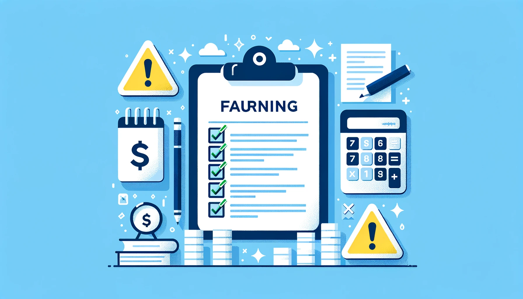 Listado visual de errores comunes en conciliación bancaria con iconos de alerta contable