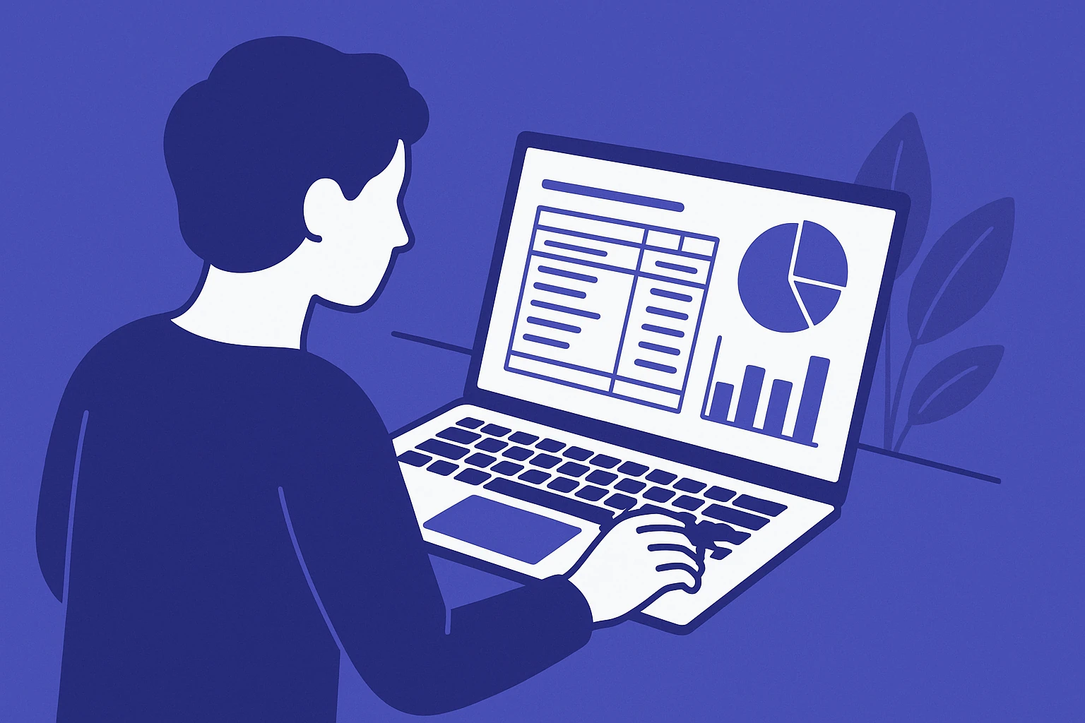 Persona creando un presupuesto personal analizando sus gastos en Excel desde su extracto bancario