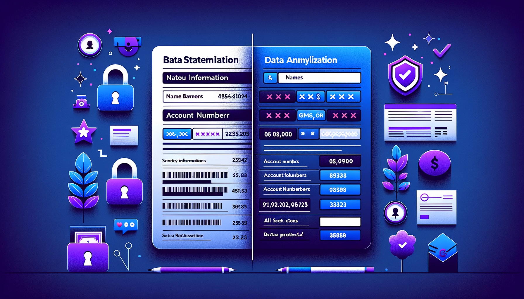 Anonymisation sécurisée d'un relevé bancaire avec masquage des données sensibles et protection RGPD