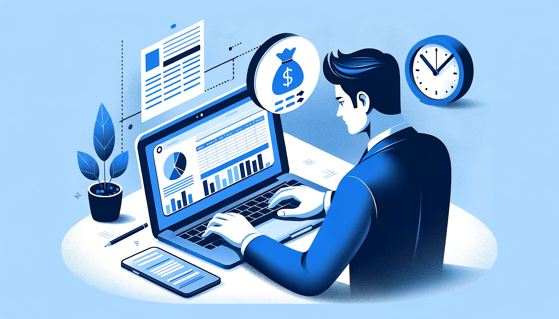 Indian accountant converting bank statement PDF to Excel spreadsheet