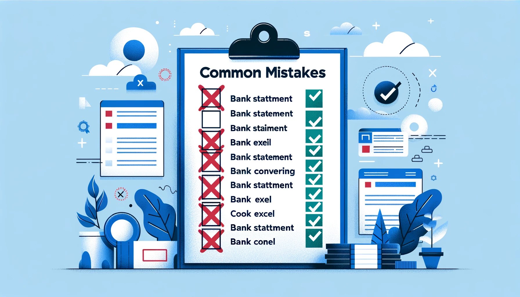 Common mistakes checklist for bank statement PDF to Excel conversion