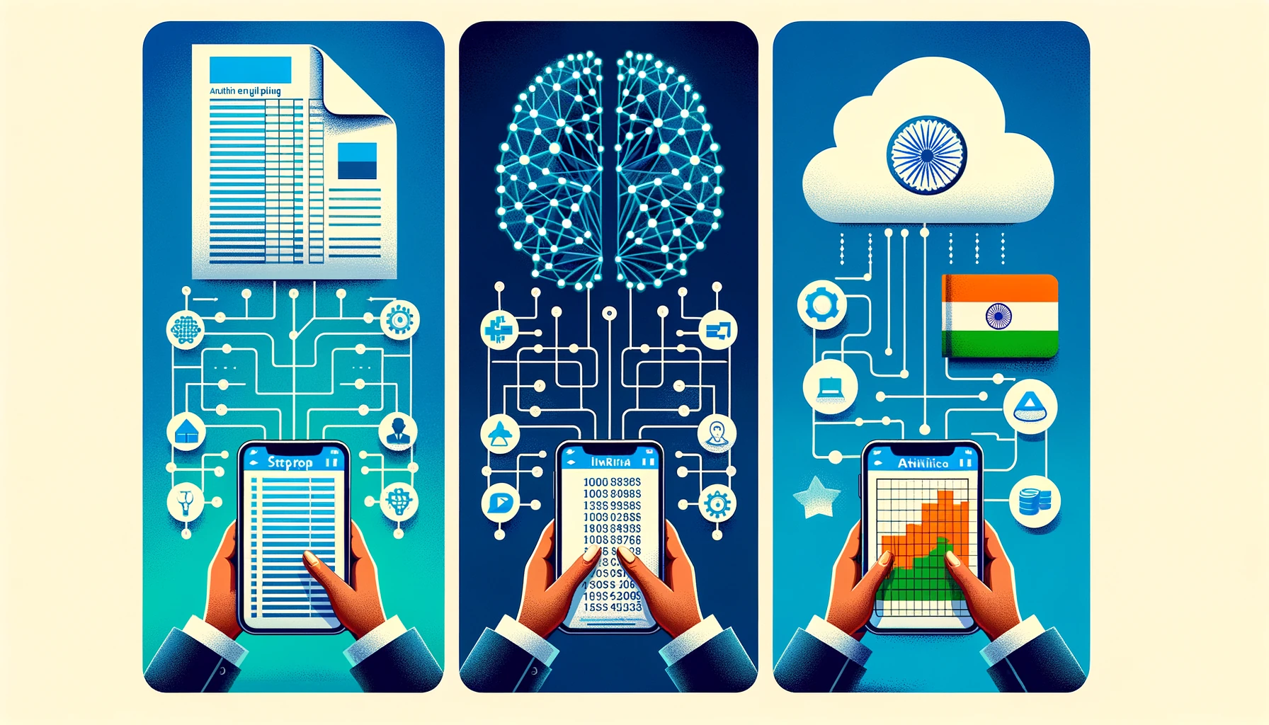 बैंक स्टेटमेंट OCR के 3 चरण: PDF अपलोड, AI प्रोसेसिंग, Excel डाउनलोड