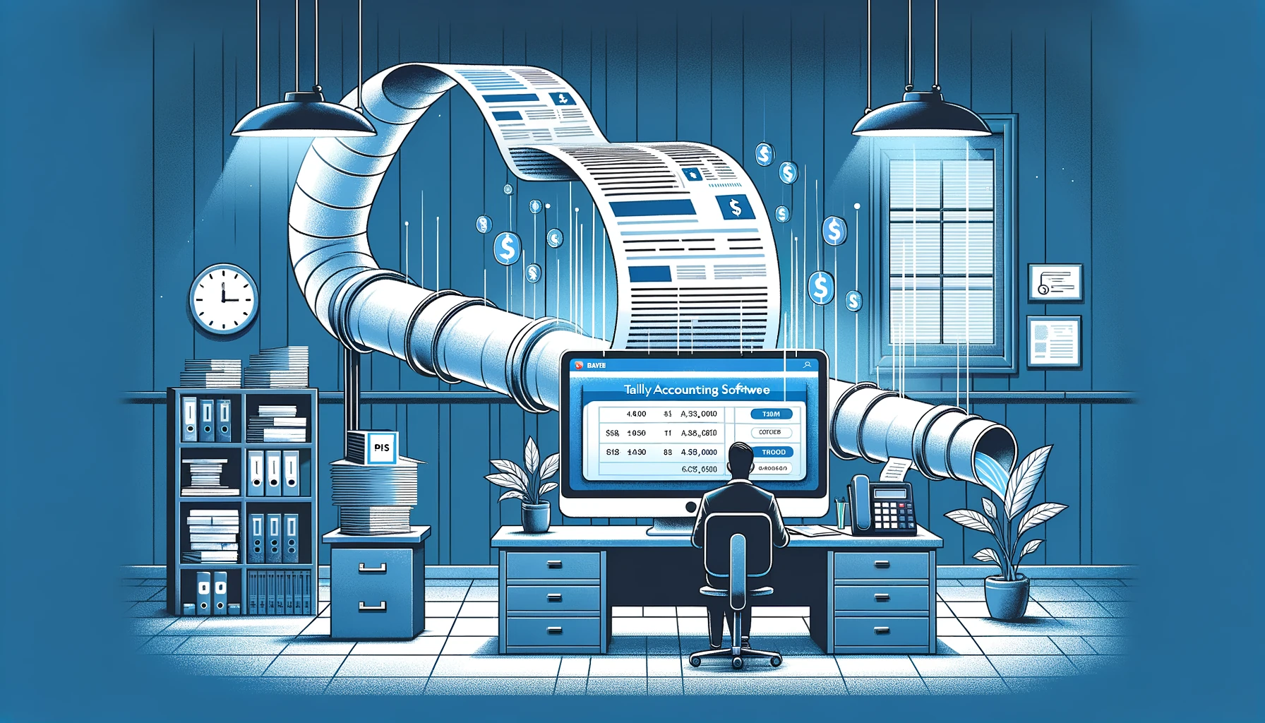 Bank statement PDF automated import workflow into Tally accounting software