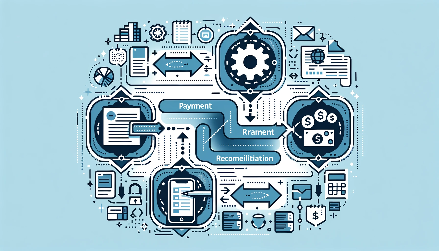 入金消込を自動化する3ステップ：CSV変換・ルール設定・自動消込のインフォグラフィック
