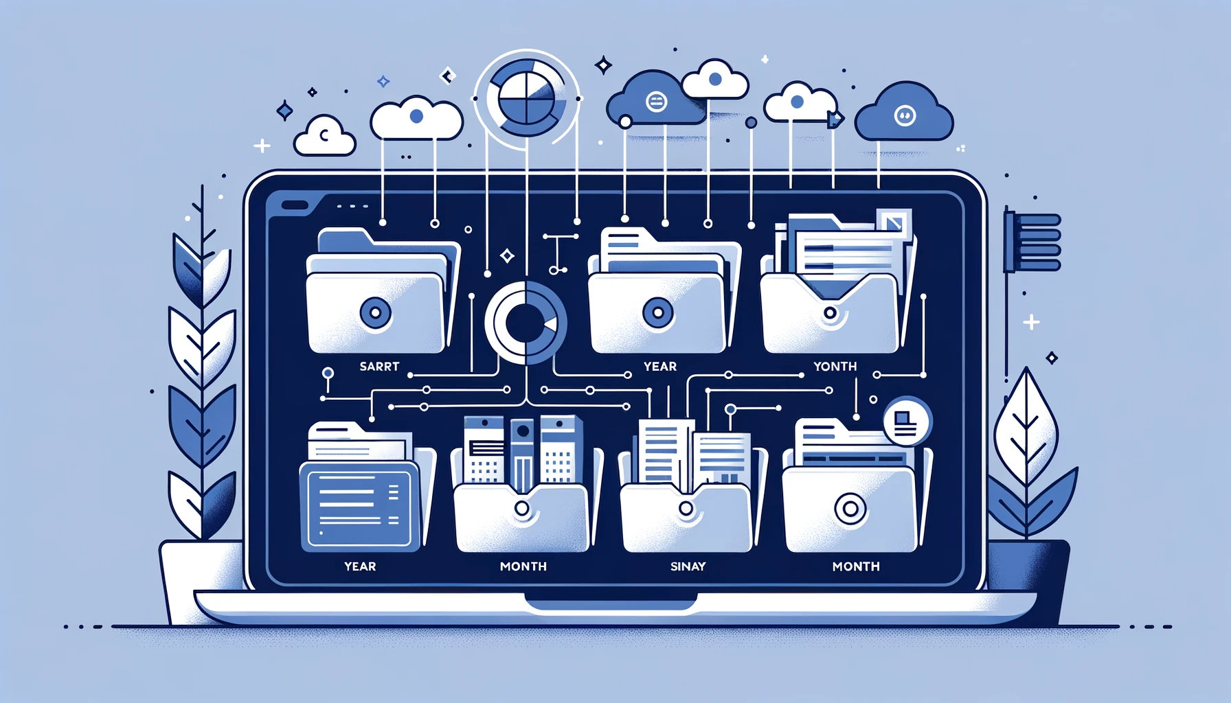 Digitale mappenstructuur bankafschriften per jaar en maand voor wettelijke bewaartermijn AWR artikel 52