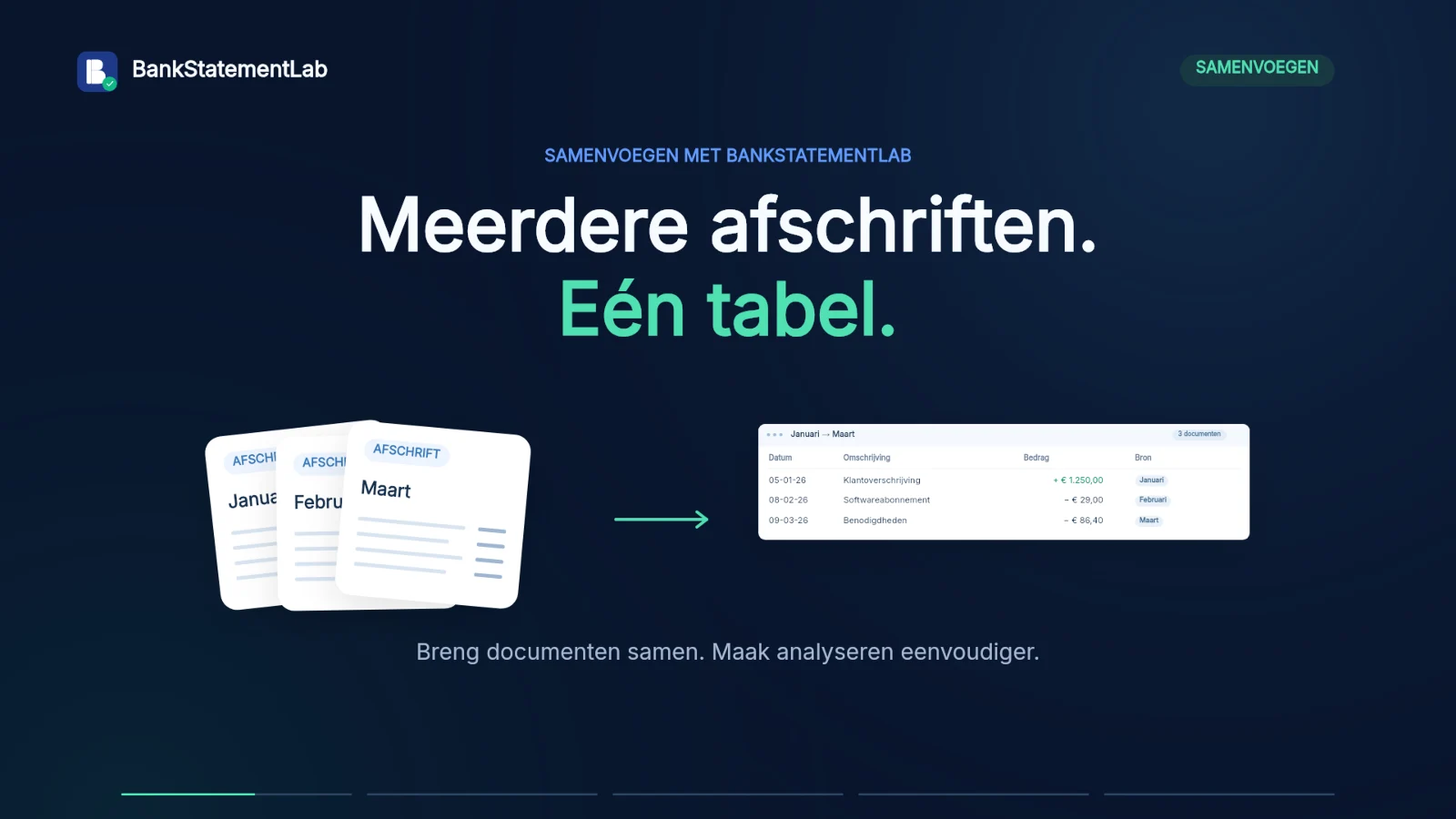 Videovoorbeeld: Afschriften samenvoegen in 30 seconden